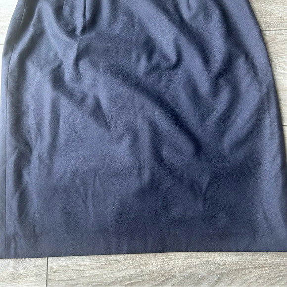 Vintage Jobis Navy Wool Cashmere Pencil Skirt - Picture 3 of 12
